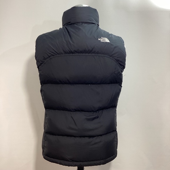 The North Face 700 A0256 Midnight Black Quilted Vest Goose Down Full Zip Size L - Picture 4 of 12